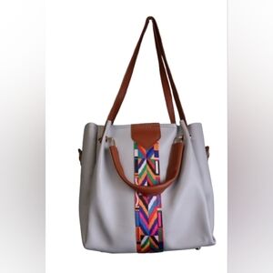 ​🌈 Vibrant Boho-Chic Geometric Tote Bag